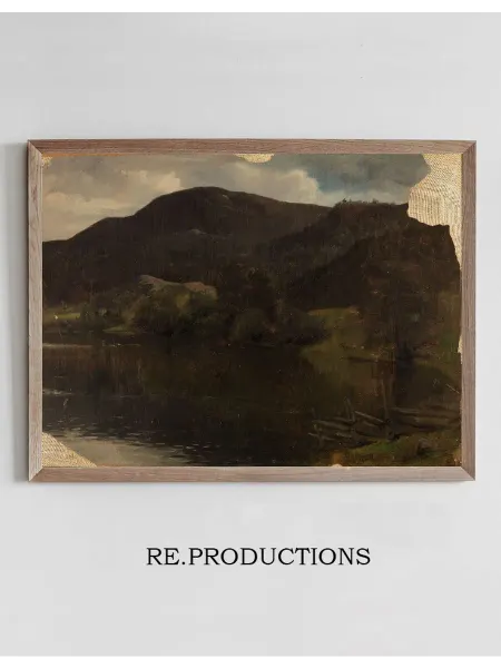 Re.productions Постер A Lake - Adolph Tidemand