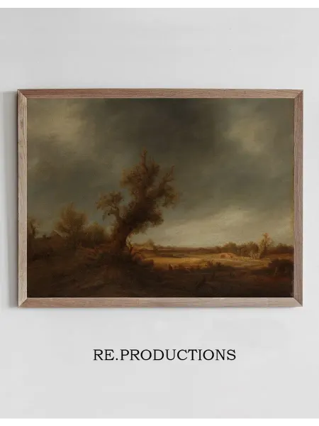 Re.productions Постер Landscape with an old oak - Adriaen van Ostade