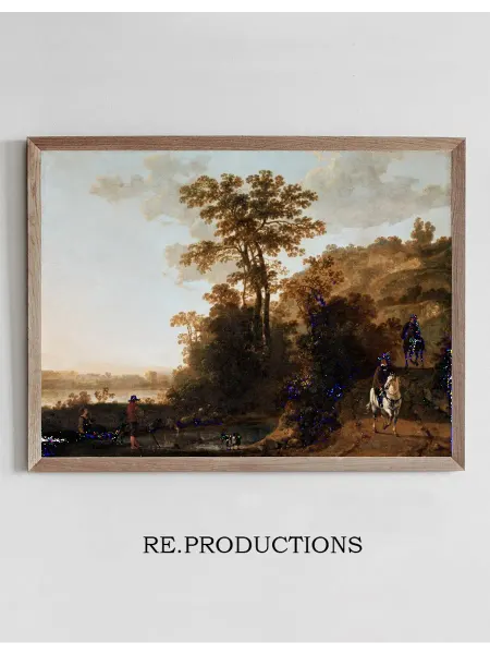 Re.productions Постер An Evening Ride near a River - Aelbert Cuyp