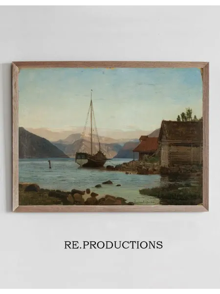 Re.productions Постер Aften ved Balestrand - Amaldus Nielsen