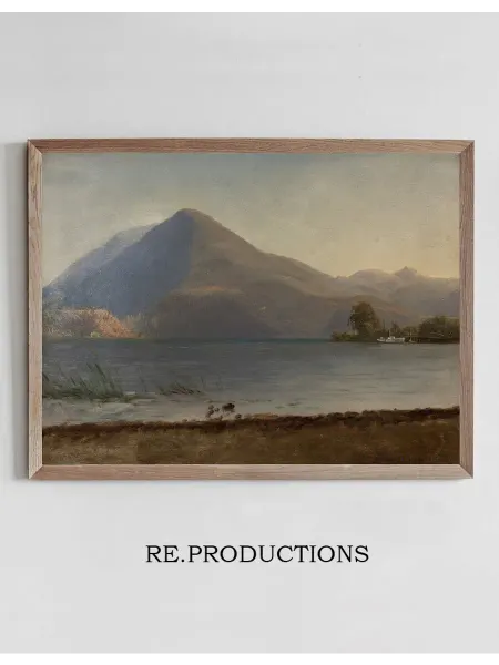 Re.productions Постер On the Hudson - Albert Bierstadt