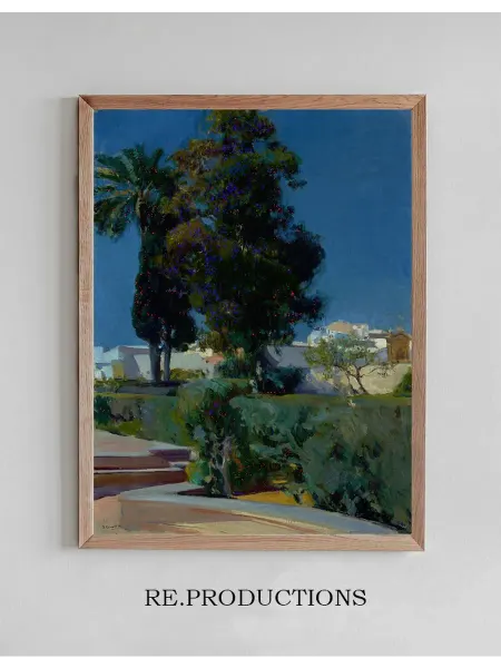 Re.productions Постер Corner of the Garden, Alcazar - Joaquín Sorolla