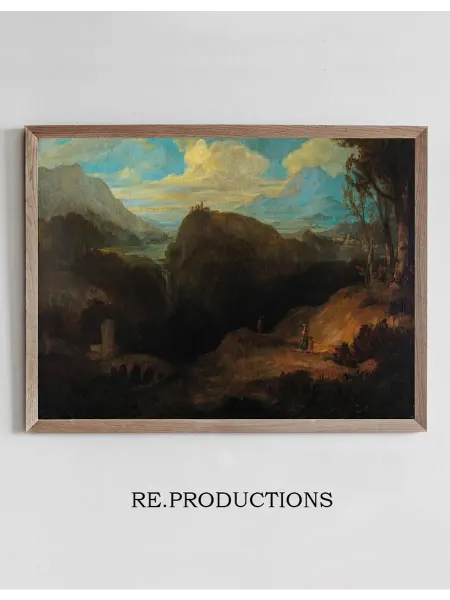 Re.productions Постер Gebirgslandschaft - Friedrich von Amerling