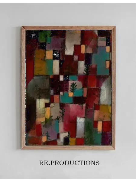 Re.productions Постер Redgreen and Violet-Yellow Rhythms - Paul Klee
