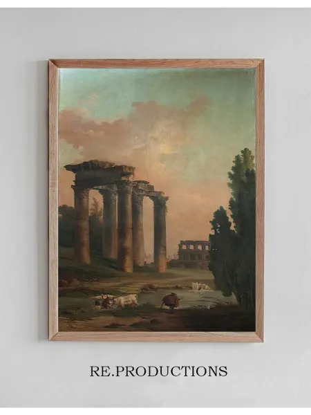 Re.productions Постер Architectural Capriccio with ruins - Hubert Robert