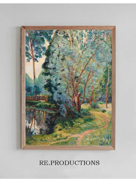 Re.productions Постер Paysage boise à l’étang - Armand Guillaumin