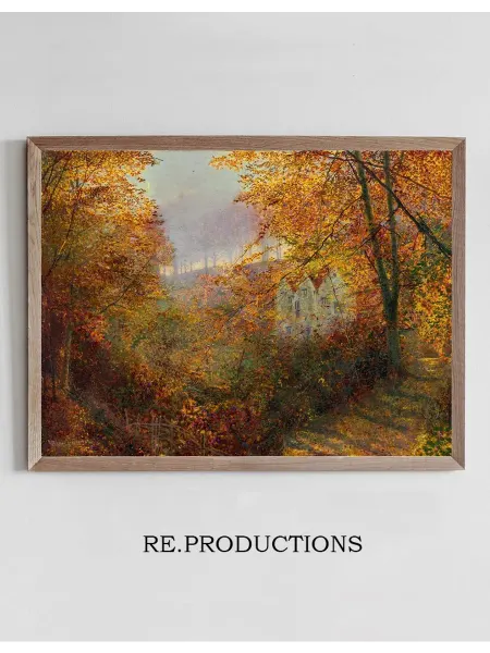 Re.productions Постер A House in a Clearing - John Atkinson Grimshaw