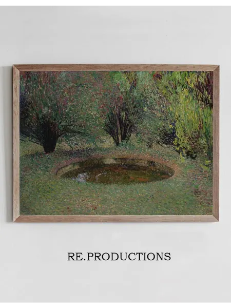 Re.productions Постер Marquayrol, le bassin aux thuyas - Henri Martin