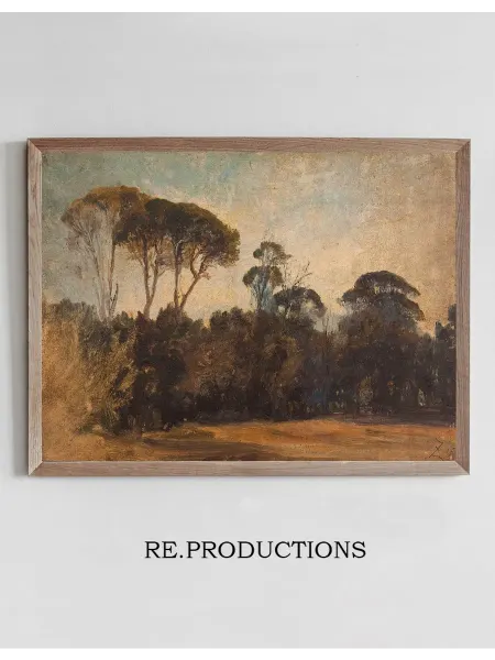 Re.productions Постер Pins parasols aux environs de Naples - Félix Ziem