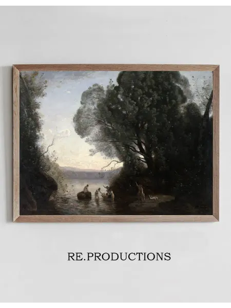 Re.productions Постер The Bath of Diana - Jean-Baptiste-Camille Corot