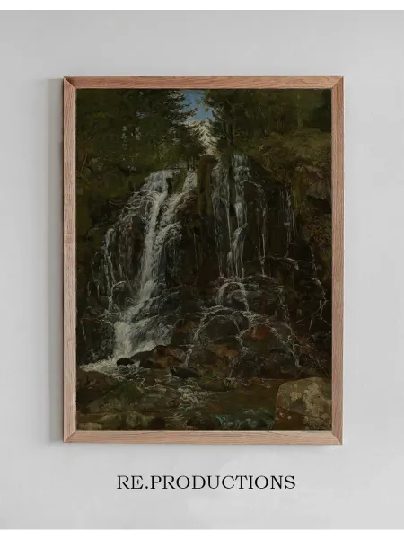 Re.productions Постер Wasserfall bei St.Blasien - Hans Thoma