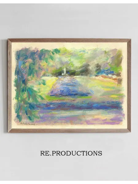Re.productions Постер Die Blumenterrasse in Wannsee mit - Max Liebermann