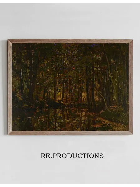 Re.productions Постер Ruisseau sous bois - Charles François Daubigny