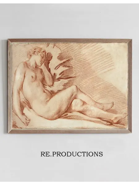 Re.productions Постер A reclining female nude - François Boucher