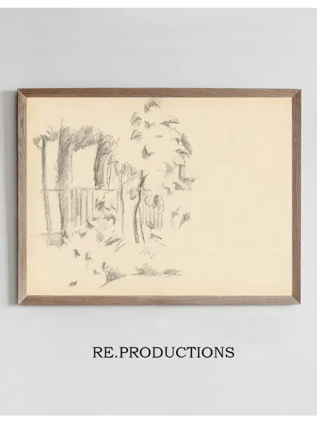 Re.productions Постер Near the Pool at Jas de Bouffan - Paul Cézanne