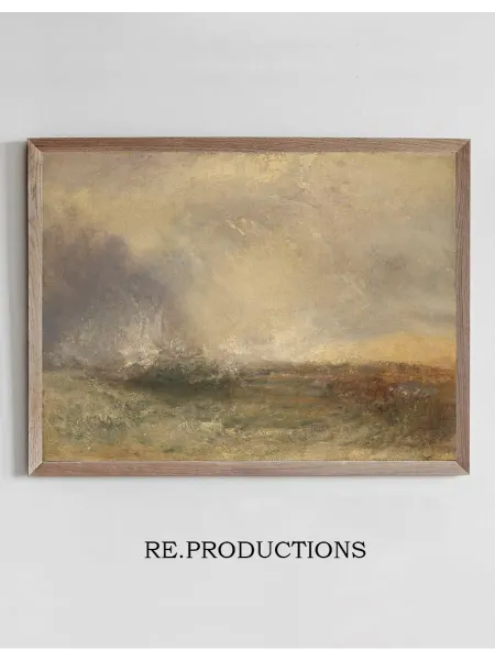 Re.productions Постер Stormy Sea Breaking - Joseph Mallord William Turner
