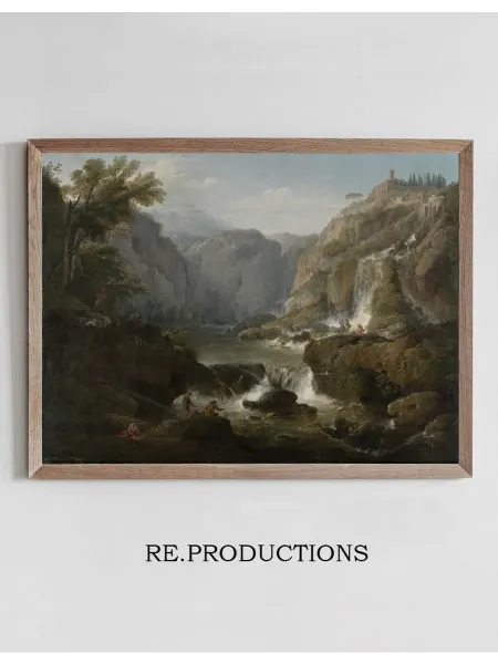 Re.productions Постер The Waterfalls at Tivoli - Claude-Joseph Vernet