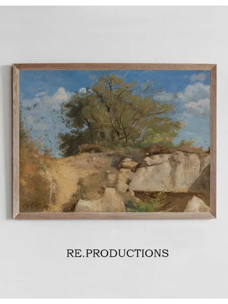 Re.productions Постер Fontainebleau, Sommet - Jean-Baptiste-Camille Corot