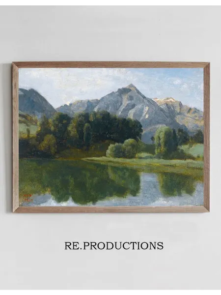 Re.productions Постер Un Lac De L’oberland - Jean-Baptiste-Camille Corot
