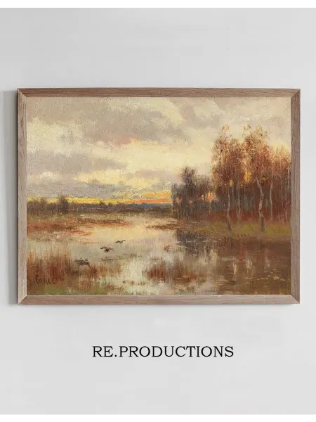 Re.productions Постер Kleine Moorlandschaft in der Dämmerung - Marie Egner