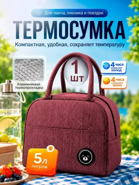 Термосумка холодильник маленькая для продуктов