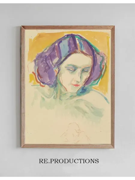 Re.productions Постер Female head - Edvard Munch