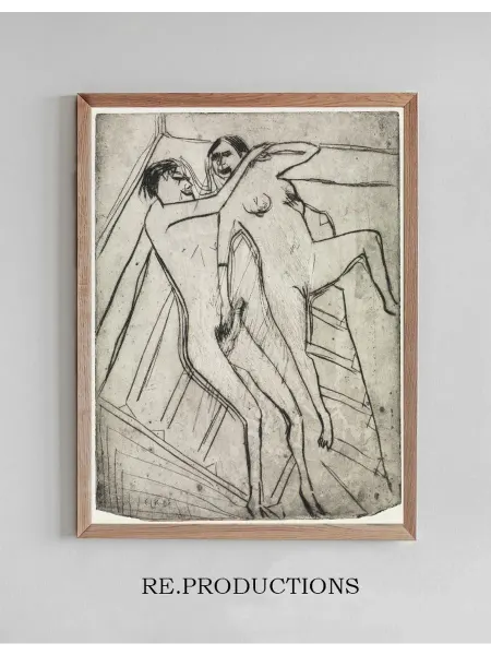 Re.productions Постер Liebespaar - Ernst Ludwig Kirchner
