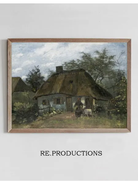 Re.productions Постер Farmhouse in Nuenen - Vincent van Gogh
