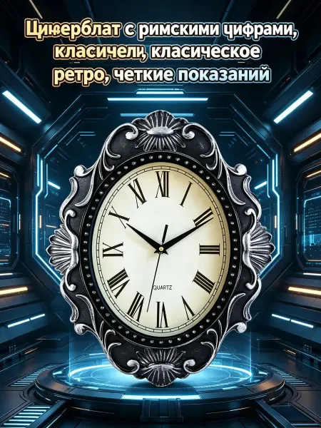 HomeStar Декоративные часы с античным орнаментом