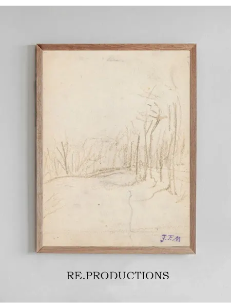 Re.productions Постер WoodlandClearing - Jean-François Millet