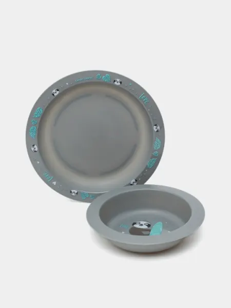 Набор тарелок "Экзотические животные"Canpol babies Tableware Set of 2 elements EXOTIC ANIMALS, 2 шт