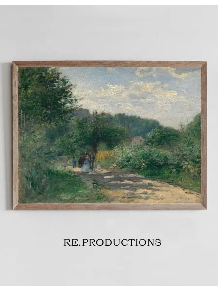 Re.productions Постер A Road in Louveciennes - Pierre-Auguste Renoir