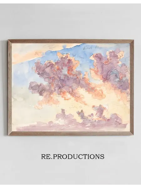 Re.productions Постер Skystudie. En solnedgangshimmel - Martinus Rørbye