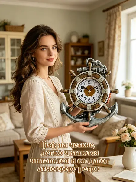 ХроноВайб Винтажные часы настенные для кухни гостиной