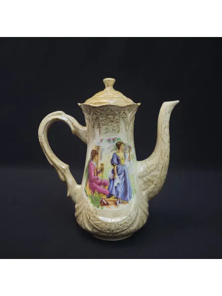 Кофейник винтажный, СССР. Керамика, с крышкой, декоративны