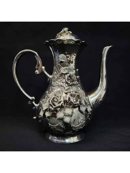 Винтажный кофейник СССР. Декоративный керамический сосуд с