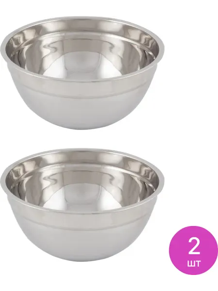 Mallony Миска Маллони Bowl-Ring-22 из нержавеющей стали, 2.5л, 3 шт