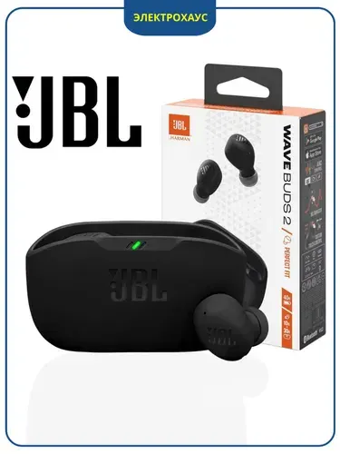 JBL Беспроводные наушники Wave Buds 2, черные