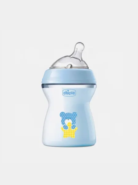 Бутылочка Chicco Natural Feeling, пластиковая, средний поток, 2 мес+, 250 мл