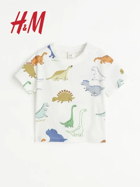H&M Футболка для малышей с принтом хлопок