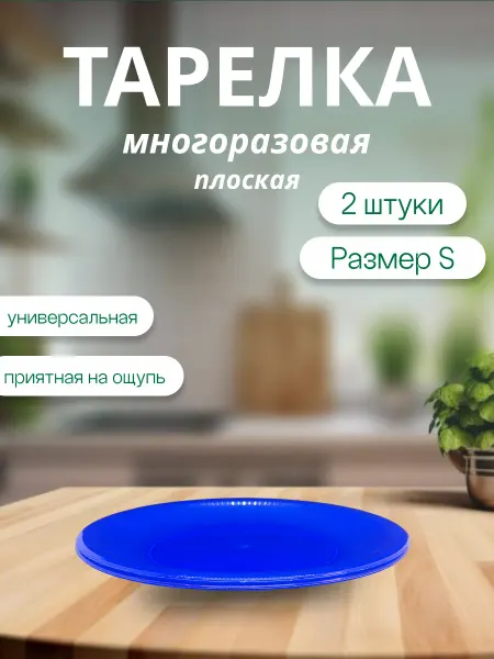 Diakonov's Genus Набор 2 тарелки L плоских пластиковых многоразовых оранжевых