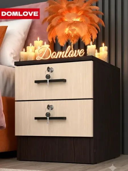 DomLove Тумба прикроватная 2 ящика с замком