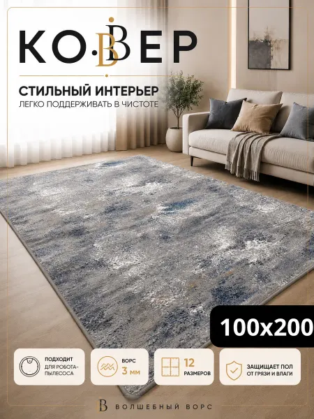 Комнатный ковер для гостиной 100х200