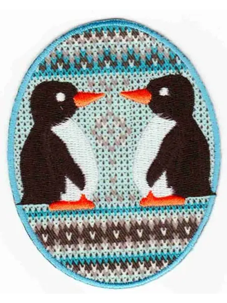 HKM Термоаппликация Bgelfleck mit zwei Pinguinen, 11х6см, 1шт