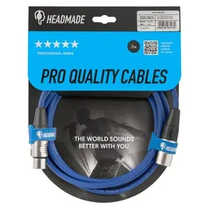 Микрофонный кабель HeadMade Pro XLR (Female) to XLR (Male) blue, 2 m, синий