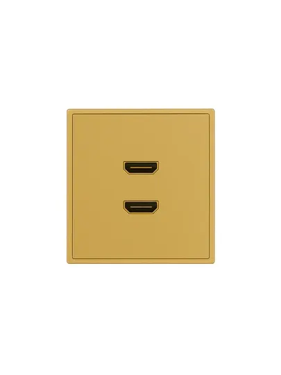 Venus разъём 2 HDMI, золотой, модуль настенный, мультимедиа розетка PRIME