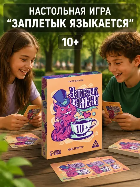 ЛАС ИГРАС Карточная игра "Заплетык языкается" конструктор, 50 карт