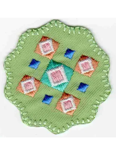HKM Термоаппликация Blume grn mit Azthekenmuster, 5х3см, 1шт