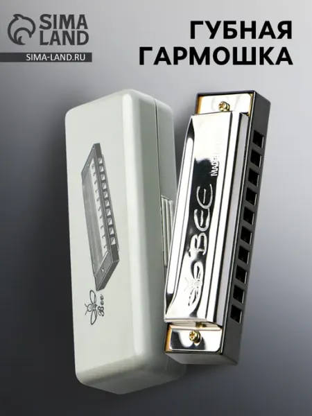Нет бренда Губная гармошка диатоническая c-major серебристая