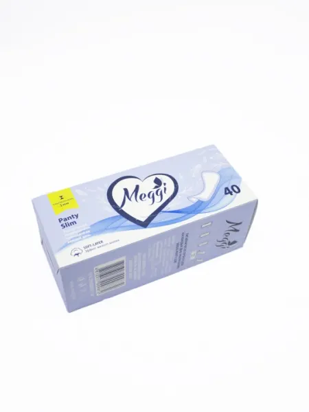 Ежедневные прокладки на каждый день, ультратонкие MEGGI Panty Slim, 2 капли, 40 шт